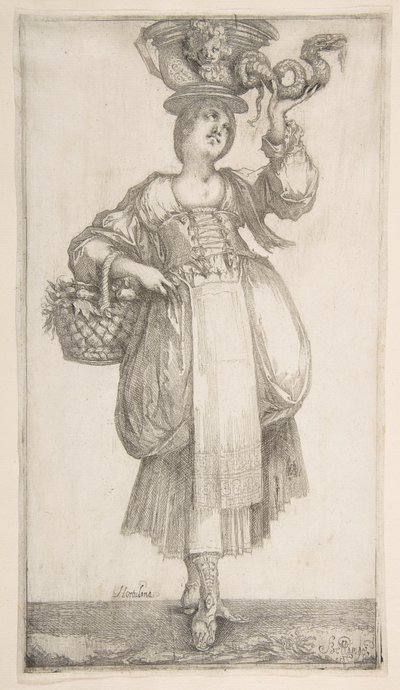 Hortulana, aus der Serie Hortulanae, 1611 von Jacques Bellange