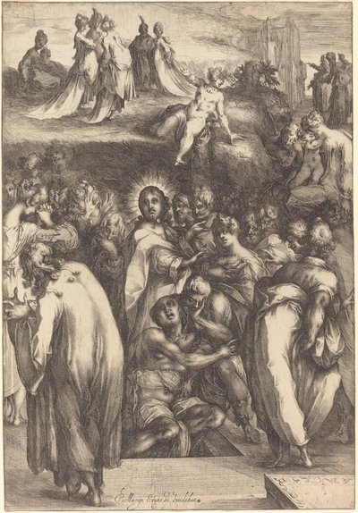 Die Auferweckung des Lazarus von Jacques Bellange