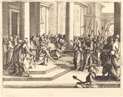 Christus und die Ehebrecherin von Jacques Callot