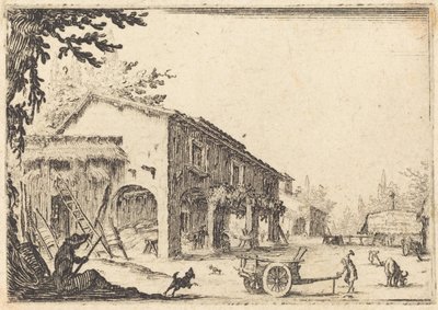 Hof eines Bauernhofs von Jacques Callot