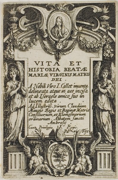 Frontispiz, aus Das Leben der Jungfrau von Jacques Callot