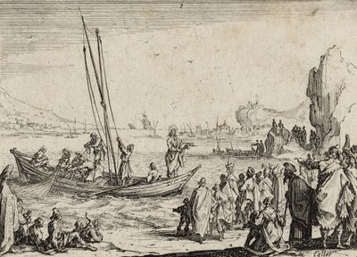 Jesus predigt am See, 1635 von Jacques Callot