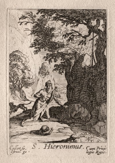 Die Büßer: Heiliger Hieronymus von Jacques Callot