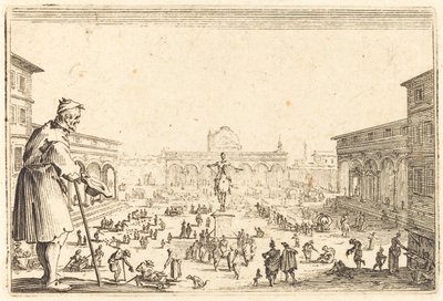 Piazza SS. Annunziata, Florenz von Jacques Callot