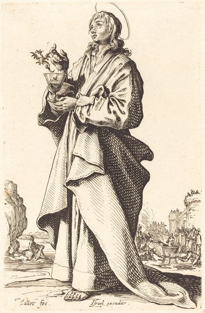 Sankt Johannes der Evangelist von Jacques Callot