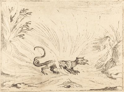 Salamander umgeben von Flammen von Jacques Callot