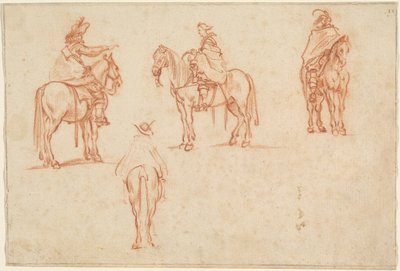 Studie von vier Reitern von Jacques Callot