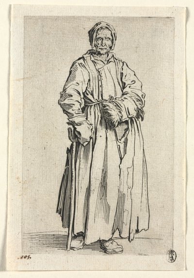 Die Bettler: Einäugige Frau von Jacques Callot