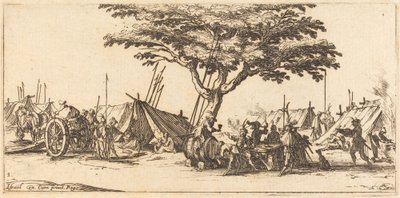 Das Lager, ca. 1633 von Jacques Callot