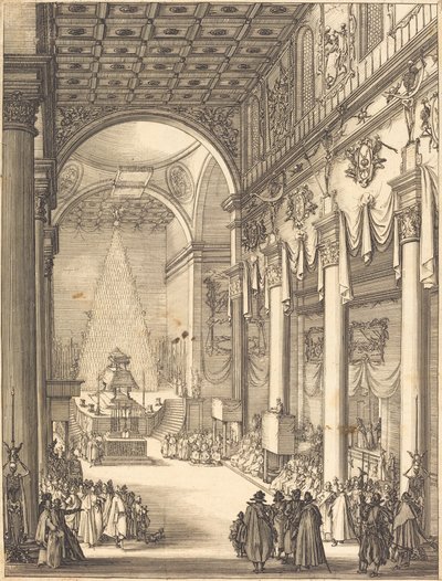 Der Katafalk des Kaisers Matthias von Jacques Callot