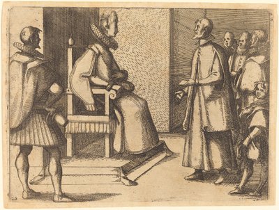 Der Gesandte der Toskana dankt der Königin von Jacques Callot