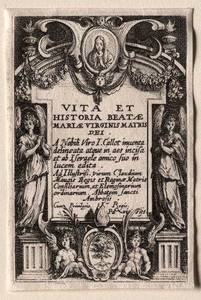 Das Leben der Jungfrau Maria: Frontispiz von Jacques Callot