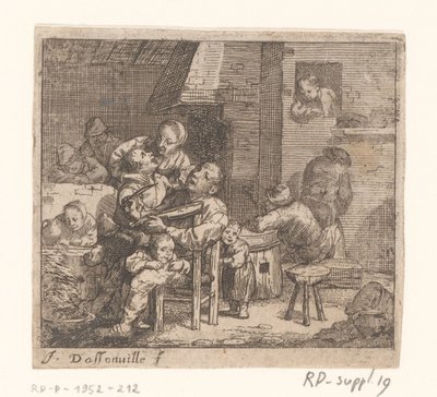 Interieur mit Geigenspieler von Jacques Dassonville
