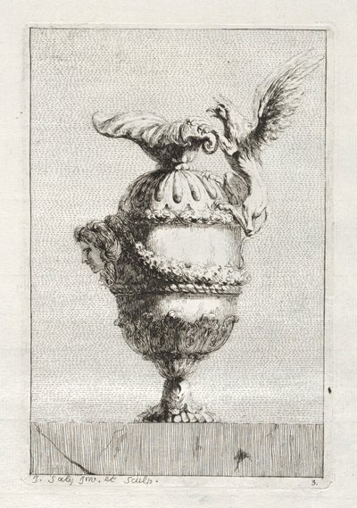 Vasensuite: Platte 3 von Jacques François Saly
