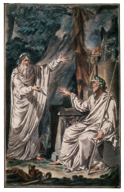 Keltische Druiden, ca. 1790 (Gravur) von Jacques Grasset de Saint Sauveur