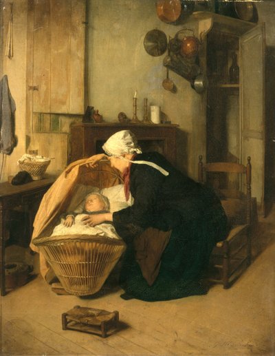 Die junge Mutter von Jacques Gustave Hamelin