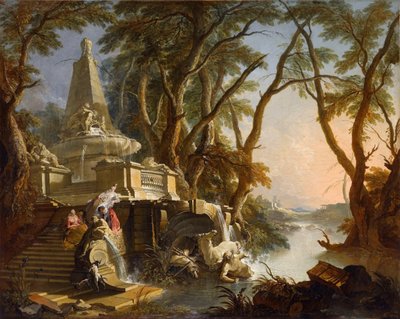 Imaginäre Landschaft: Der Fluss von Jacques Lajoue de