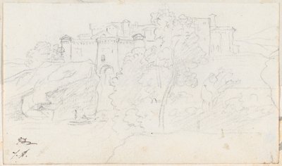 Burg auf einem Hügel von Jacques Louis David