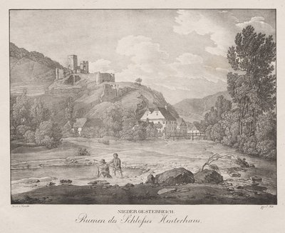 Niederösterreich, Ruinen des Schlosses Hinterhaus von Jakob Alt