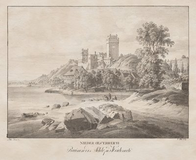 Niederösterreich, Ruinen des Schlosses Weideneck von Jakob Alt