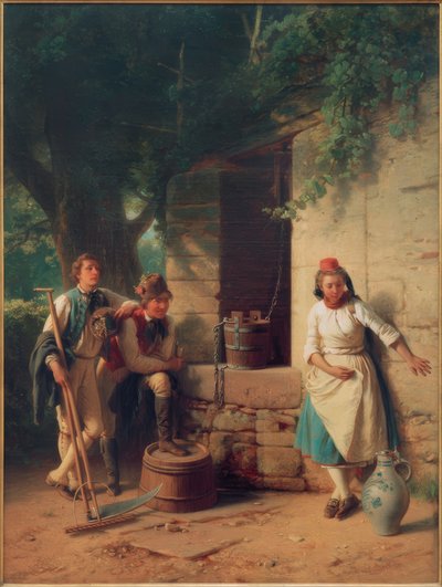 Mädchen am Brunnen von Jakob Becker