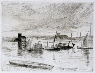 Battersea Morgendämmerung (Cadogan Pier) von James Abbott McNeill Whistler