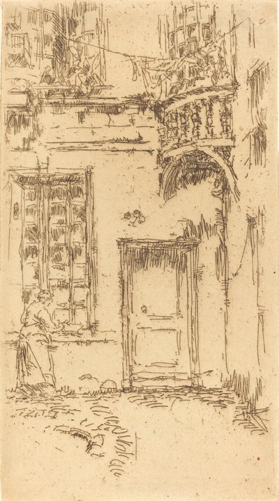 Hof, Rue P.L. Courier, 1888 von James Abbott McNeill Whistler