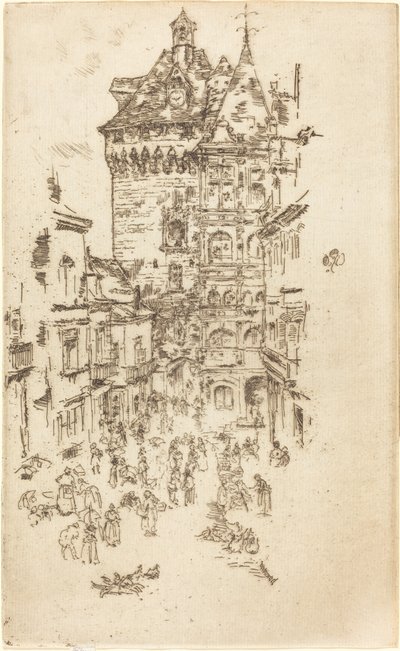 Hotel de Ville, Loches, 1888 von James Abbott McNeill Whistler