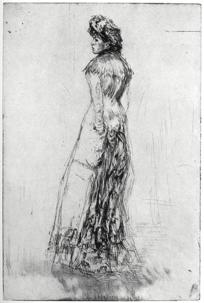 Maude, stehend, 1873-1904 von James Abbott McNeill Whistler