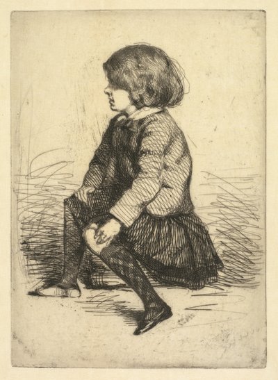 Seymour Haden Jr., sitzend von James Abbott McNeill Whistler