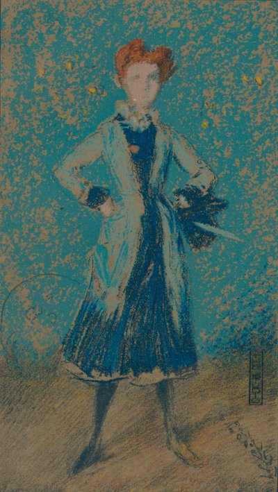 Das blaue Mädchen, um 1874 von James Abbott McNeill Whistler