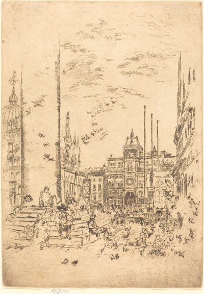 Die Piazzetta, 1880 von James Abbott McNeill Whistler