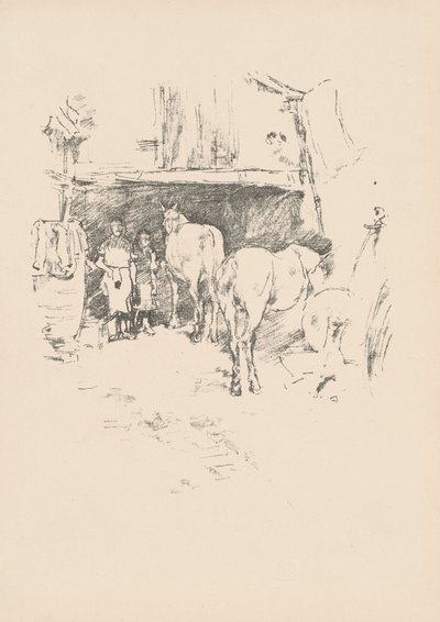 Der Hof des Schmieds von James Abbott McNeill Whistler