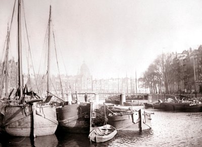 Kanalboote, Rotterdam, 1898 von James Batkin