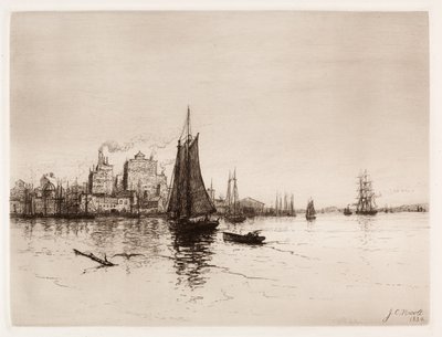 Hafenszene, 1884 von James Craig Nicoll