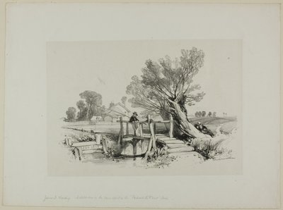 Landschaft mit Junge beim Angeln von James Duffield Harding