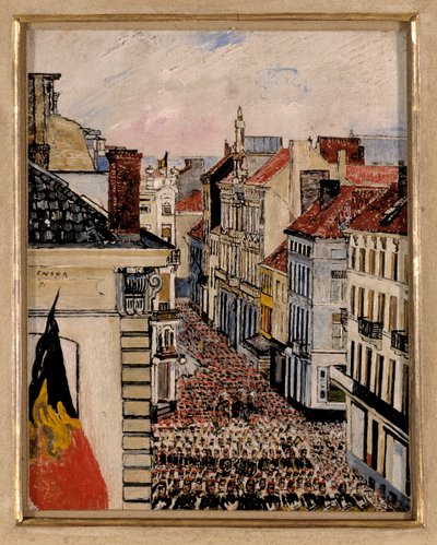 Musik in der Flanders Street, Ostende von James Ensor