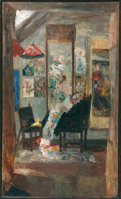 Skelett betrachtet Chinoiserien von James Ensor