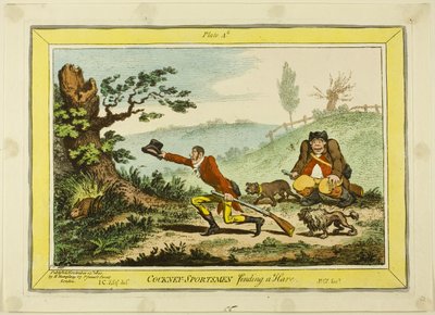 Cockney-Sportler finden einen Hasen von James Gillray