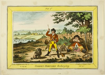 Cockney-Sportler beim Nachladen von James Gillray