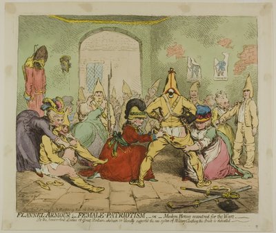 Flanellrüstung; Weiblicher Patriotismus von James Gillray