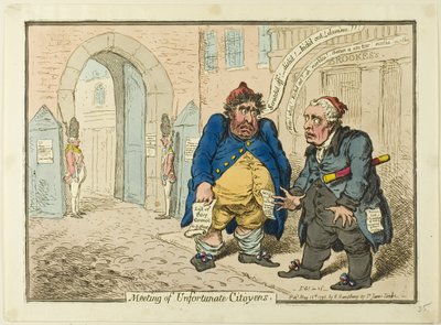 Treffen des unglücklichen Citoyen von James Gillray