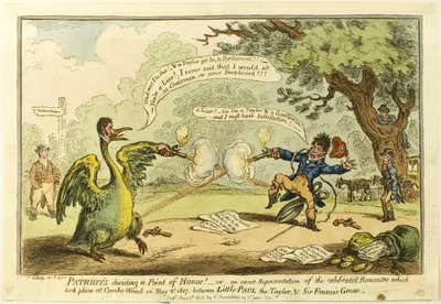 Patrioten - Entscheidungspunkt der Ehre! von James Gillray