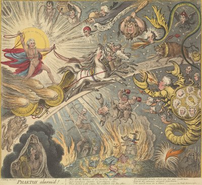 Phaeton erschrocken von James Gillray