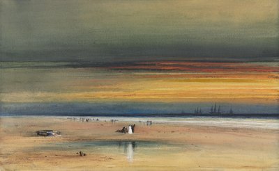 Strandszene bei Sonnenuntergang von James Hamilton