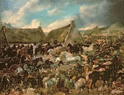 Pferde auf dem Skirling-Markt von James Howe