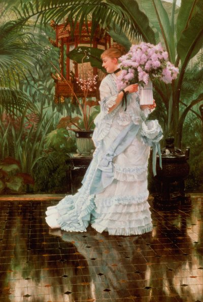 Der Fliederstrauß, ca. 1875 von James Jacques Joseph Tissot