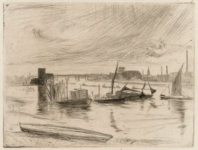 Battersea Morgendämmerung (Cadogan Pier) von James Abbott McNeill Whistler