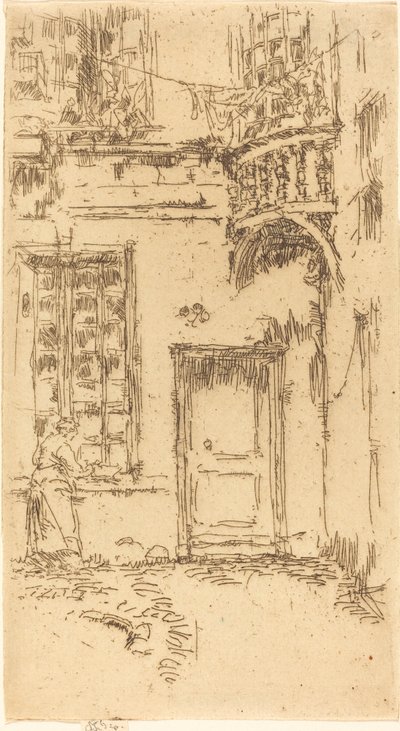 Hof, Rue P.L. Courier von James Abbott McNeill Whistler