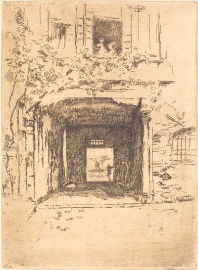 Tür und Weinrebe von James Abbott McNeill Whistler